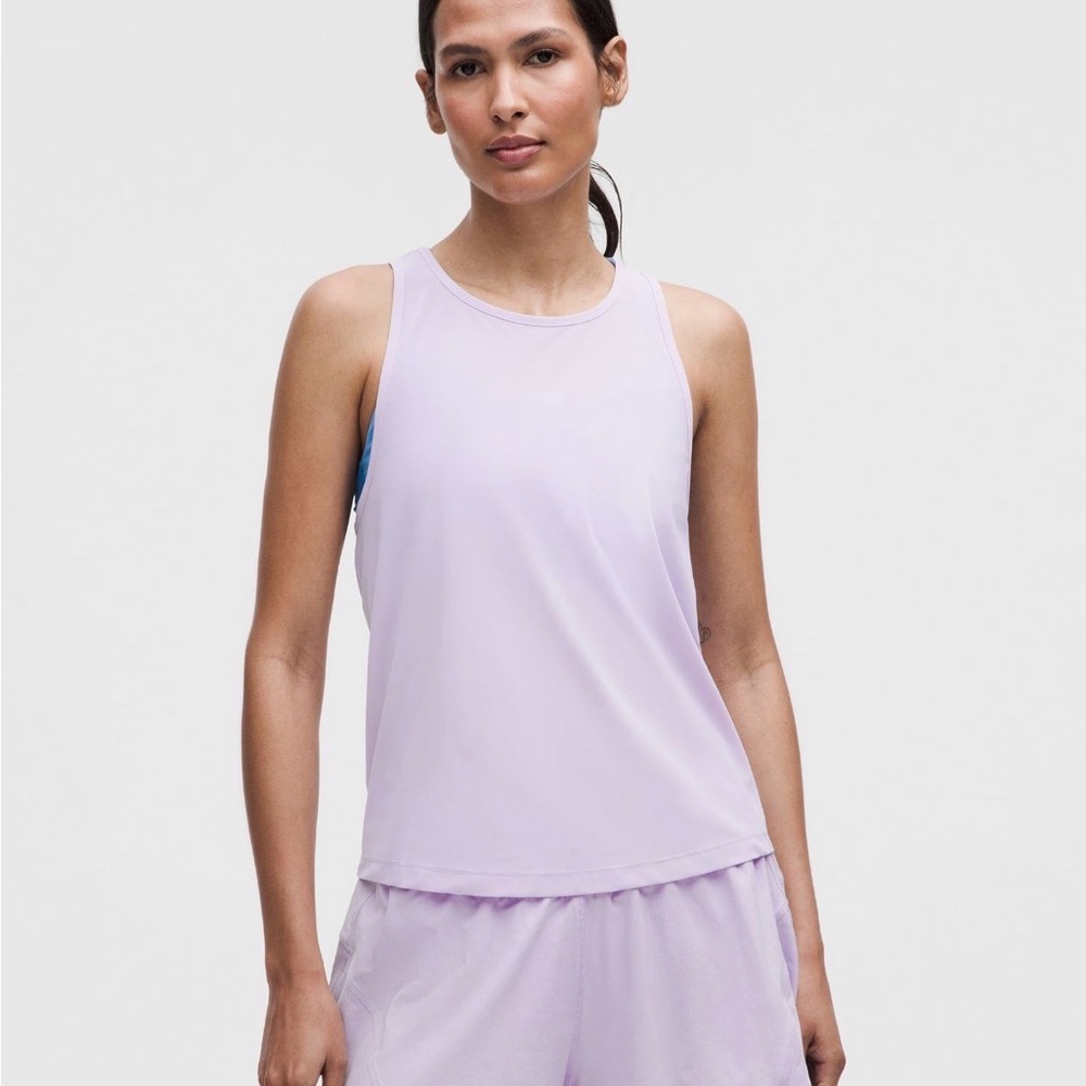 Lululemon Ruched Racerback Lavender Frost Tank Top, size XXS